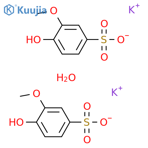 Potassium guaiacolsulfonate hemihydrate structure