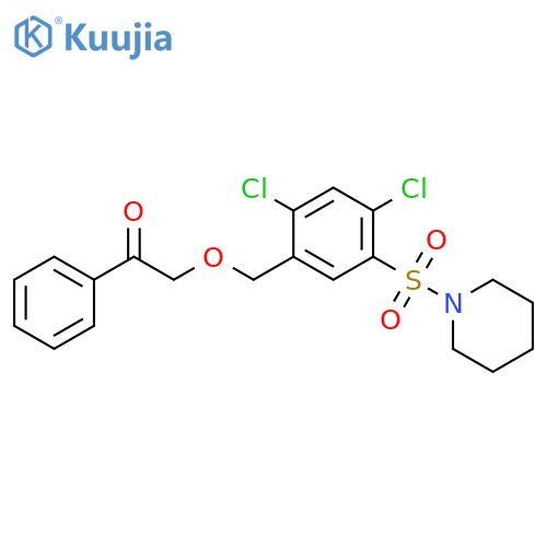 Piperidine,1-[[2,4-dichloro-5-[(2-oxo-2-phenylethoxy)methyl]phenyl]sulfonyl]- structure