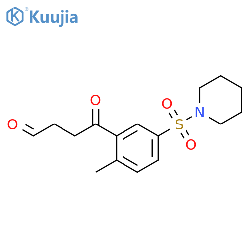Piperidine, 1-[[3-(1,4-dioxobutyl)-4-methylphenyl]sulfonyl]- structure