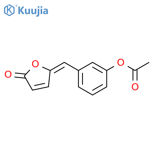 2(5H)-Furanone, 5-[[3-(acetyloxy)phenyl]methylene]-, (5E)- structure