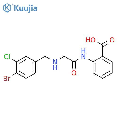 Benzoic acid, 2-[[[(4-bromo-3-chlorophenyl)methylamino]acetyl]amino]- structure