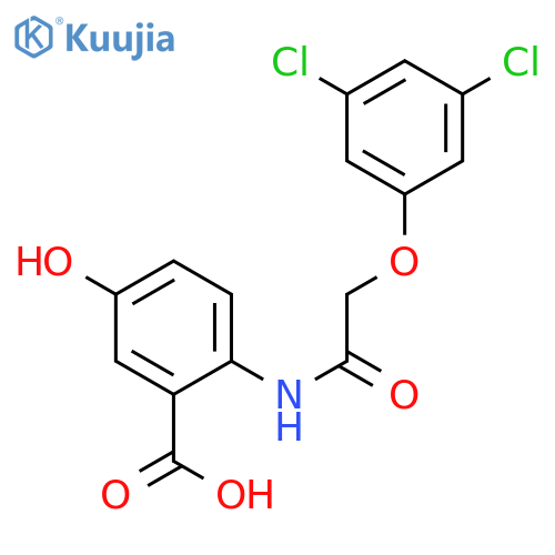 Benzoic acid, 2-[[(3,5-dichlorophenoxy)acetyl]amino]-5-hydroxy- structure