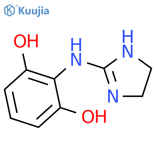 2-[(2,6-Dihydroxyphenyl)amino]-2-imidazoline structure