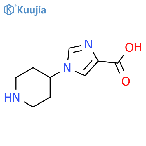 1-(piperidin-4-yl)-1H-imidazole-4-carboxylic acid structure