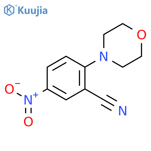 2-Morpholino-5-nitrobenzenecarbonitrile structure