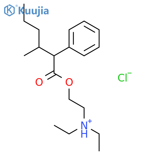 N,N-diethyl-2-[(3-methyl-2-phenylhexanoyl)oxy]ethanaminium chloride structure