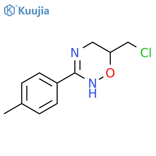2H-1,2,4-Oxadiazine, 6-(chloromethyl)-5,6-dihydro-3-(4-methylphenyl)- structure