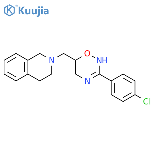 Isoquinoline,2-[[3-(4-chlorophenyl)-5,6-dihydro-2H-1,2,4-oxadiazin-6-yl]methyl]-1,2,3,4-tetrahydro- structure
