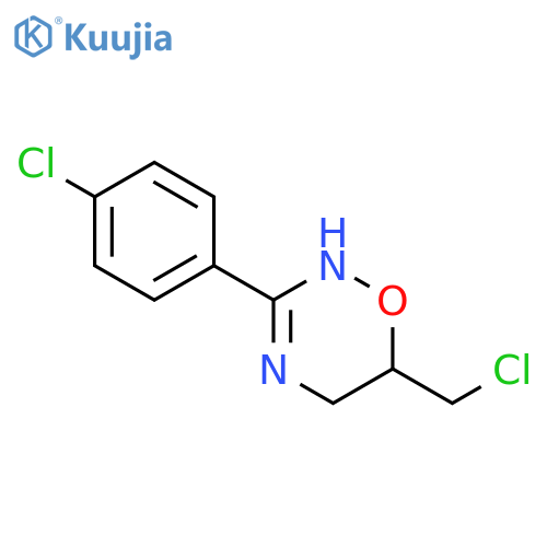 2H-1,2,4-Oxadiazine, 6-(chloromethyl)-3-(4-chlorophenyl)-5,6-dihydro- structure