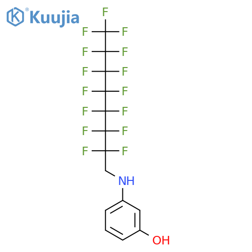 Phenol, 3-[(2,2,3,3,4,4,5,5,6,6,7,7,8,8,8-pentadecafluorooctyl)amino]- structure