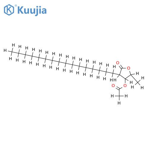 (2R*,3S*,4R*)-3-acetoxy-2-hexadecylpentan-4-olide structure
