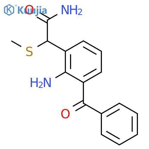2-Amino-3-benzoyl-α-(methylthio)benzeneacetamide structure