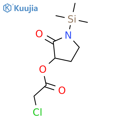 Acetic acid, chloro-, 2-oxo-1-(trimethylsilyl)-3-pyrrolidinyl ester structure