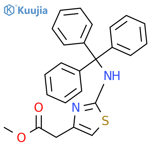 4-Thiazoleacetic acid, 2-[(triphenylmethyl)amino]-, methyl ester structure