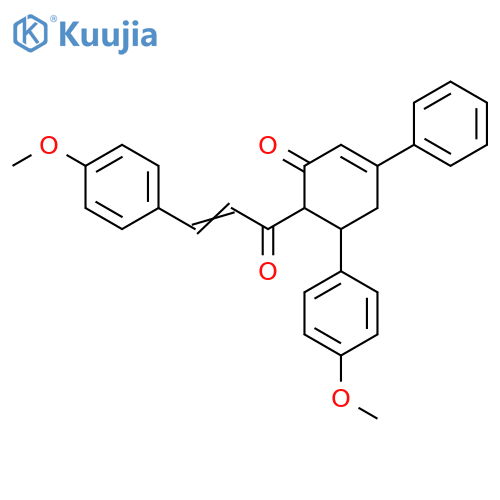 2-Cyclohexen-1-one,5-(4-methoxyphenyl)-6-[3-(4-methoxyphenyl)-1-oxo-2-propenyl]-3-phenyl- structure