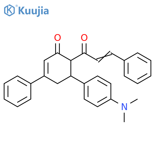 2-Cyclohexen-1-one,5-[4-(dimethylamino)phenyl]-6-(1-oxo-3-phenyl-2-propenyl)-3-phenyl- structure