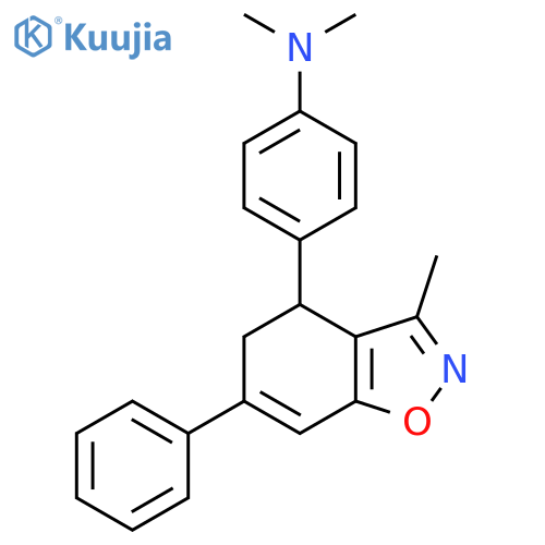 Benzenamine,4-(4,5-dihydro-3-methyl-6-phenyl-1,2-benzisoxazol-4-yl)-N,N-dimethyl- structure