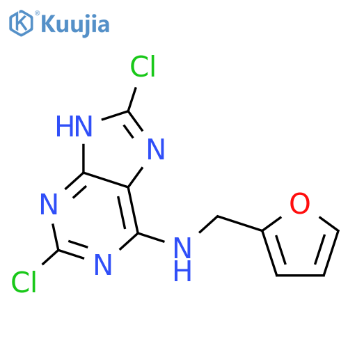 9H-Purin-6-amine,2,8-dichloro-N-(2-furanylmethyl)- structure