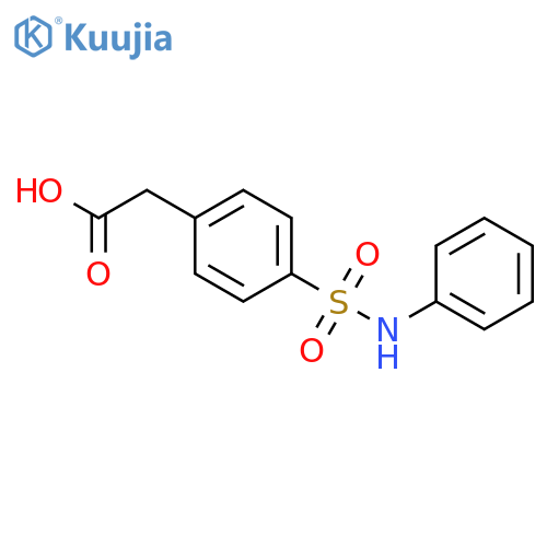 BENZENEACETIC ACID, 4-[(PHENYLAMINO)SULFONYL]- structure