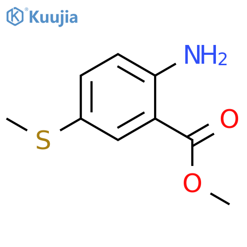 BENZOIC ACID, 2-AMINO-5-(METHYLTHIO)-, METHYL ESTER structure