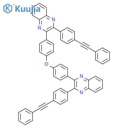 QUINOXALINE, 2,2'-(OXYDI-4,1-PHENYLENE)BIS[3-[4-(PHENYLETHYNYL)PHENYL]- structure