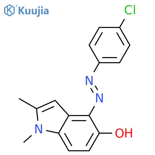 1H-Indol-5-ol, 4-[(4-chlorophenyl)azo]-1,2-dimethyl- structure