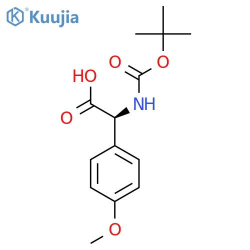 (2S)-2-{(tert-butoxy)carbonylamino}-2-(4-methoxyphenyl)acetic acid structure