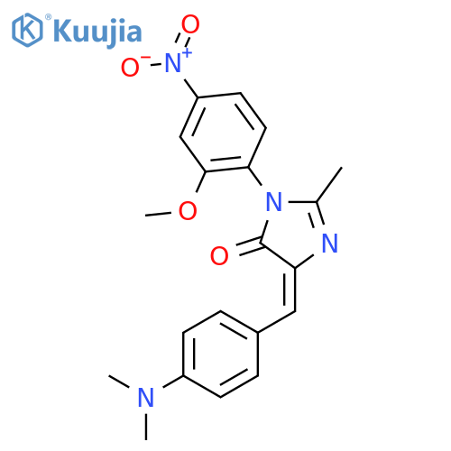 4H-Imidazol-4-one,5-[[4-(dimethylamino)phenyl]methylene]-3,5-dihydro-3-(2-methoxy-4-nitrophenyl)-2-methyl- structure