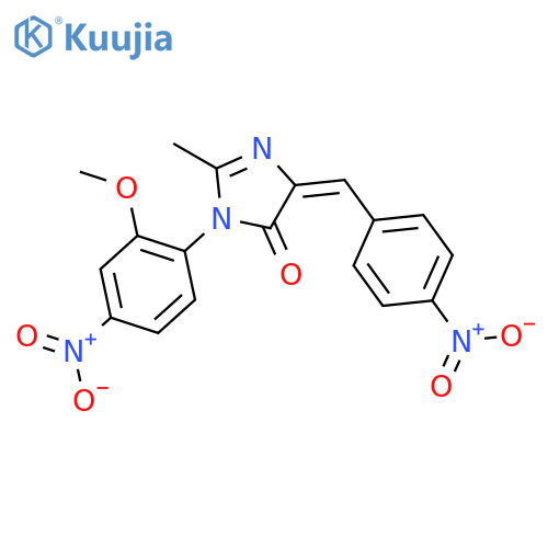 4H-Imidazol-4-one,3,5-dihydro-3-(2-methoxy-4-nitrophenyl)-2-methyl-5-[(4-nitrophenyl)methylene]- structure