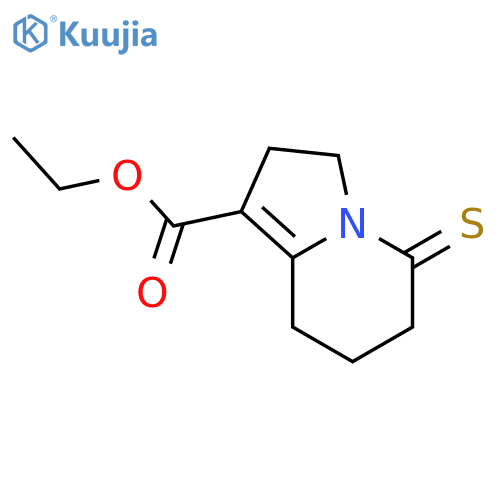1-Indolizinecarboxylicacid, 2,3,5,6,7,8-hexahydro-5-thioxo-, ethyl ester structure