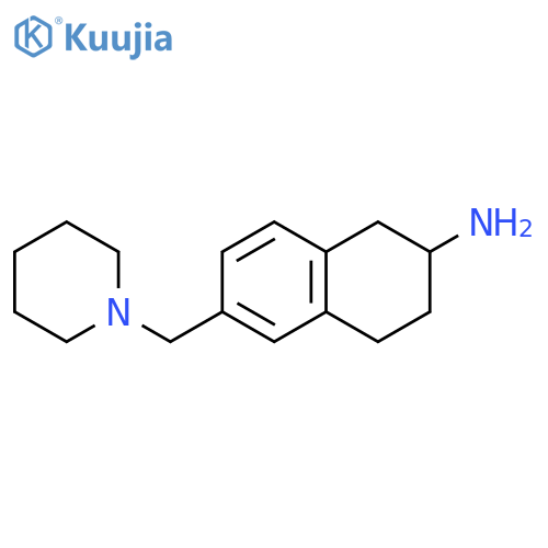 2-Naphthalenamine, 1,2,3,4-tetrahydro-6-(1-piperidinylmethyl)- structure