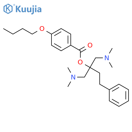 1-(dimethylamino)-2-[(dimethylamino)methyl]-4-phenylbutan-2-yl 4-butoxybenzoate structure