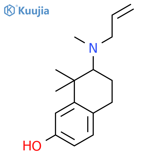 2-Naphthalenol, 5,6,7,8-tetrahydro-8,8-dimethyl-7-(methyl-2-propen-1-ylamino)- structure