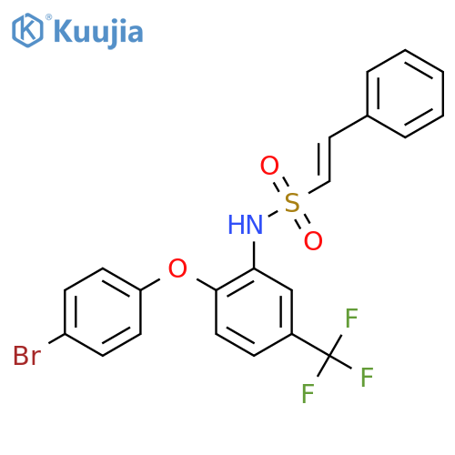 N-[2-(4-bromophenoxy)-5-(trifluoromethyl)phenyl]-2-phenylethene-1-sulfonamide structure