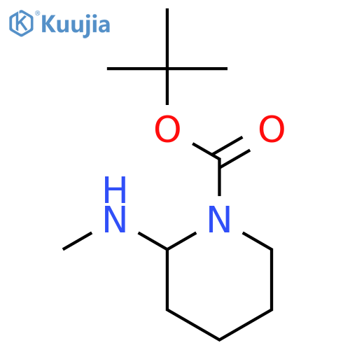 tert-Butyl 2-(methylamino)piperidine-1-carboxylate structure