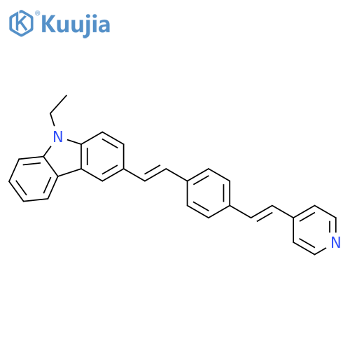 9H-Carbazole, 9-ethyl-3-[2-[4-[2-(4-pyridinyl)ethenyl]phenyl]ethenyl]- structure
