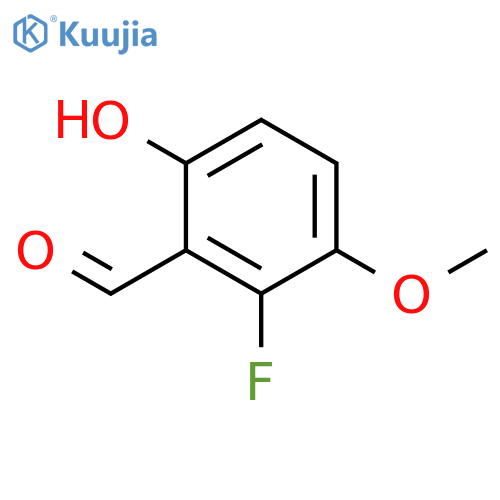 2-Fluoro-6-hydroxy-3-methoxybenzaldehyde structure