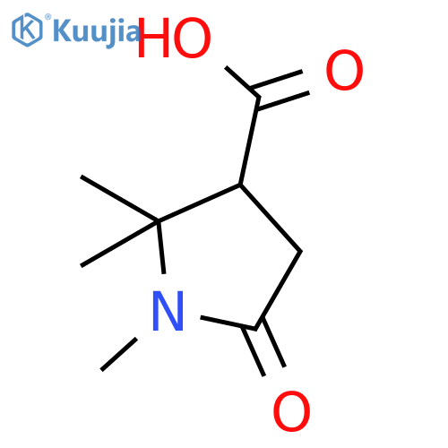 1,2,2-trimethyl-5-oxopyrrolidine-3-carboxylic acid structure
