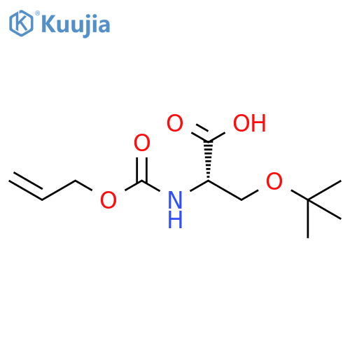(2S)-3-(tert-butoxy)-2-{(prop-2-en-1-yloxy)carbonylamino}propanoic acid structure