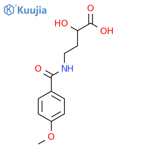 Butanoic acid, 2-hydroxy-4-[(4-methoxybenzoyl)amino]-, (R)- structure