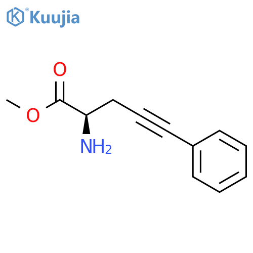 4-PENTYNOIC ACID, 2-AMINO-5-PHENYL-, METHYL ESTER, (R)- structure