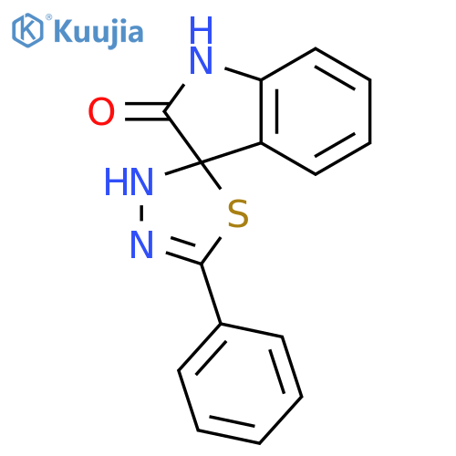 Spiro[3H-indole-3,2'(3'H)-[1,3,4]thiadiazol]-2(1H)-one, 5'-phenyl- structure