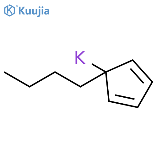 Potassium, (1-butyl-2,4-cyclopentadien-1-yl)- structure
