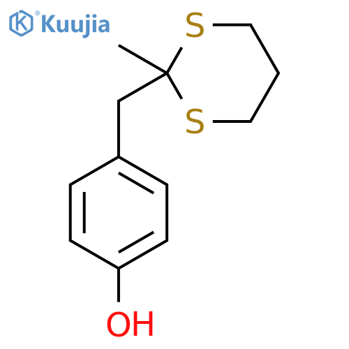 4-[(2-Methyl-1,3-dithian-2-yl)methyl]phenol structure