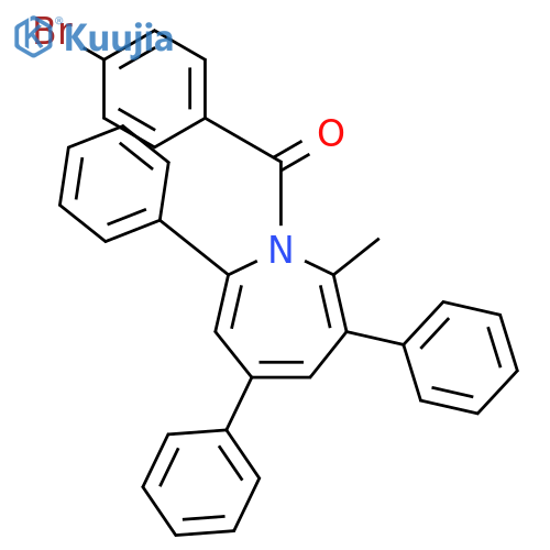 1H-Azepine, 1-(4-bromobenzoyl)-2-methyl-3,5,7-triphenyl- structure