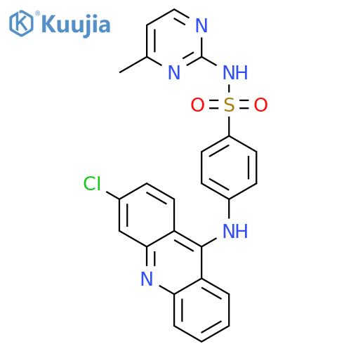 Benzenesulfonamide,4-[(3-chloro-9-acridinyl)amino]-N-(4-methyl-2-pyrimidinyl)- structure