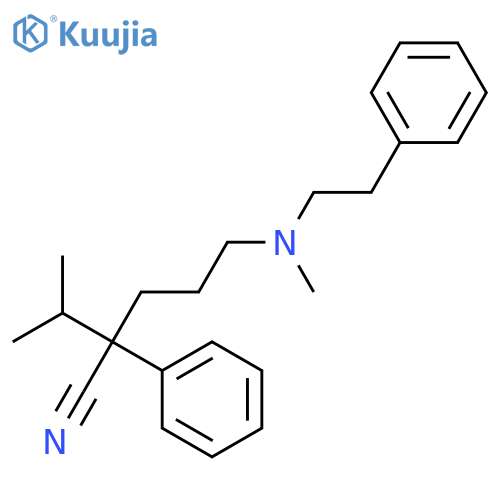Benzeneacetonitrile, a-(1-methylethyl)-a-[3-[methyl(2-phenylethyl)amino]propyl]- structure
