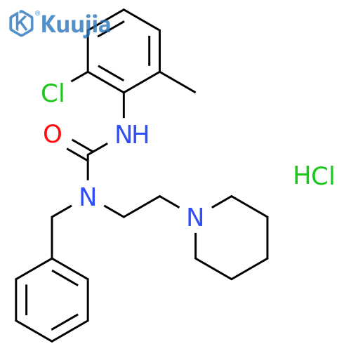 1-benzyl-3-(2-chloro-6-methylphenyl)-1-(2-piperidin-1-ylethyl)urea hydrochloride structure