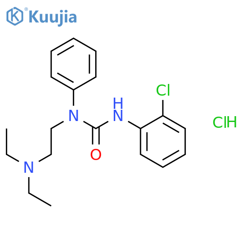 Urea,N'-(2-chlorophenyl)-N-[2-(diethylamino)ethyl]-N-phenyl-, hydrochloride (1:1) structure