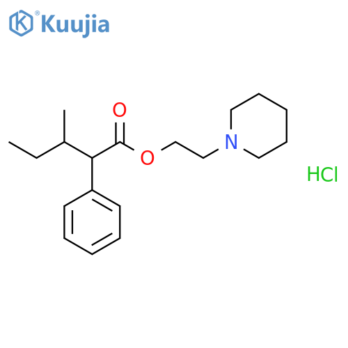 2-piperidin-1-ylethyl 3-methyl-2-phenylpentanoate hydrochloride structure